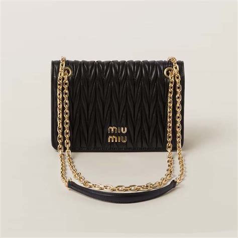 cn 170 88 miu miu|Black Matelassé Nappa Leather Mini.